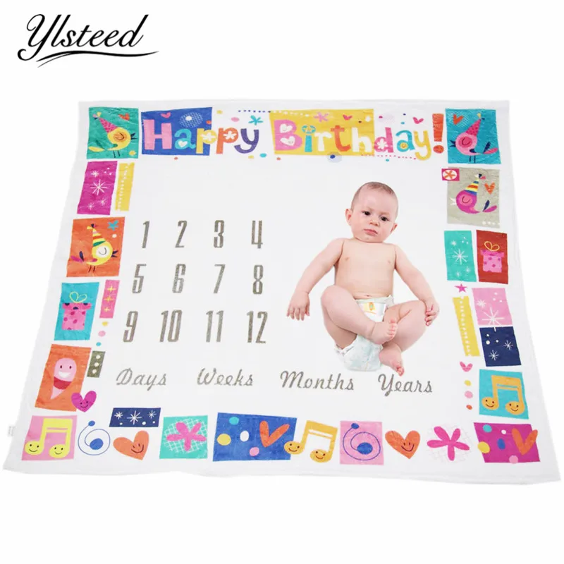 Ylsteed 120*120CM Baby 12 Monthly Milestone Blanket Baby Photography Props Background Blanket for Shooting Happy Birthday Gift
Ylsteed 120*120CM Baby 12 Monthly Milestone Blanket Baby Photography Props Background Blanket for Shooting Happy Birthday Gift