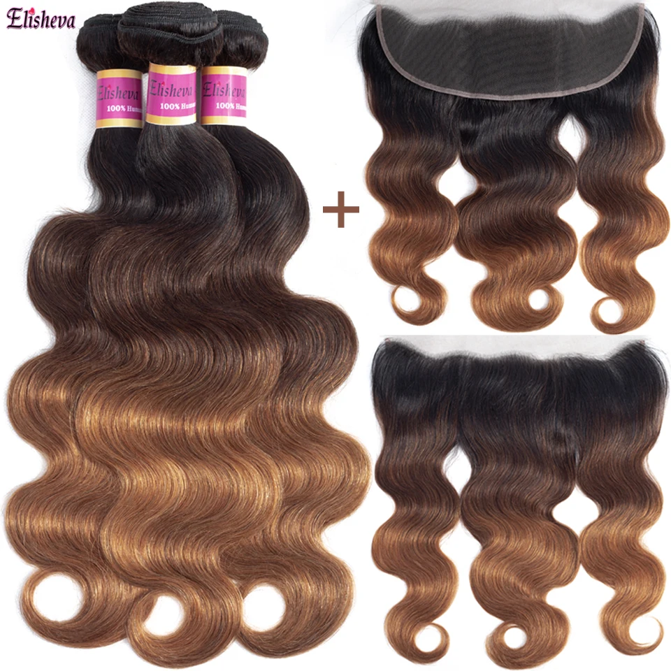 Ombre Body Wave Bundles with Frontal 13x4 Peruvian 1b/4/30 Remy Human Hair Colored Brown Honey Blonde 3 Bundles with Closure
Ombre Body Wave Bundles with Frontal 13x4 Peruvian 1b/4/30 Remy Human Hair Colored Brown Honey Blonde 3 Bundles with Closure