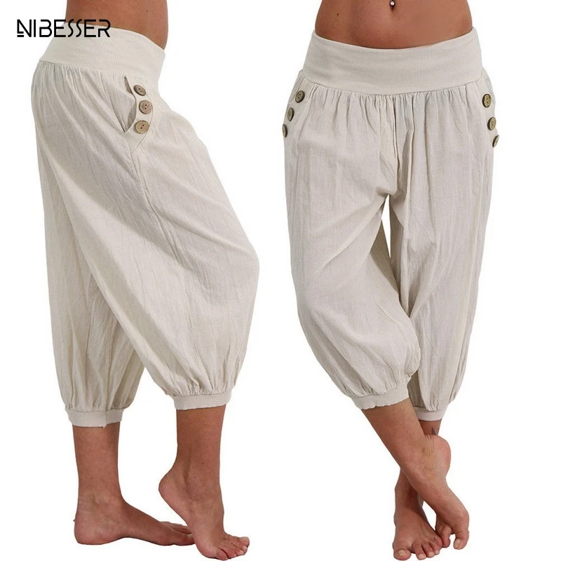 NIBESSER 2019 Women Summer Solid Harem Pants Loose Knee Length Trousers Female Soft Elastic Waist Capris Pants Plus Size 5XL
NIBESSER 2019 Women Summer Solid Harem Pants Loose Knee Length Trousers Female Soft Elastic Waist Capris Pants Plus Size 5XL