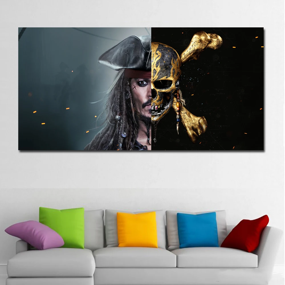 Movie Prints Canvas Art Pirates of the Caribbean With Golden Skeleton Printed On Canvas Wall Print And Poster Home Decor 
Movie Prints Canvas Art Pirates of the Caribbean With Golden Skeleton Printed On Canvas Wall Print And Poster Home Decor