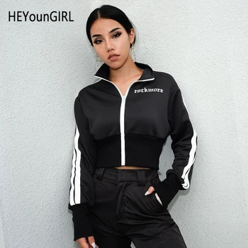 HEYounGIRL Casual Basic Bomber Jacket Women Autumn Letter Embroidery Short Coat Woman Patchwork Stripes Fall Female Jackets 2018
HEYounGIRL Casual Basic Bomber Jacket Women Autumn Letter Embroidery Short Coat Woman Patchwork Stripes Fall Female Jackets 2018