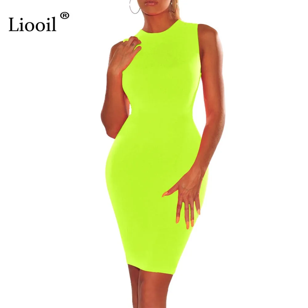 Liooil Neon Green Sexy Bodycon Mini Dress Women Clothes 2019 Fashion Black White Summer Tank Dress O Neck Casual Short Dresses
Liooil Neon Green Sexy Bodycon Mini Dress Women Clothes 2019 Fashion Black White Summer Tank Dress O Neck Casual Short Dresses