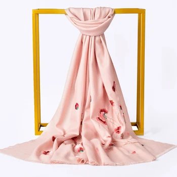 Chinese Embroidery 100% Wool Scarf Shawls For Women Wraps Warm Wool Scarves For Female Ladies Scarf Neckerchief Autumn Winter
Chinese Embroidery 100% Wool Scarf Shawls For Women Wraps Warm Wool Scarves For Female Ladies Scarf Neckerchief Autumn Winter