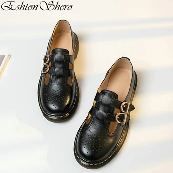 EshtonShero Women's Shoes Woman Pumps Leather Low Heels Round Toe Punk Basic Western Style Black Buckle Ladies Shoe Size 3-8
EshtonShero Women's Shoes Woman Pumps Leather Low Heels Round Toe Punk Basic Western Style Black Buckle Ladies Shoe Size 3-8