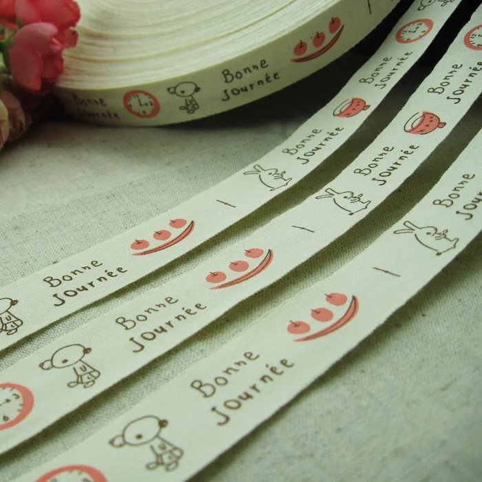 News 100% cotton ribbons 2CM width clock and animals label garment shoes bags printed labels custom clothing tags sewing labels
News 100% cotton ribbons 2CM width clock and animals label garment shoes bags printed labels custom clothing tags sewing labels