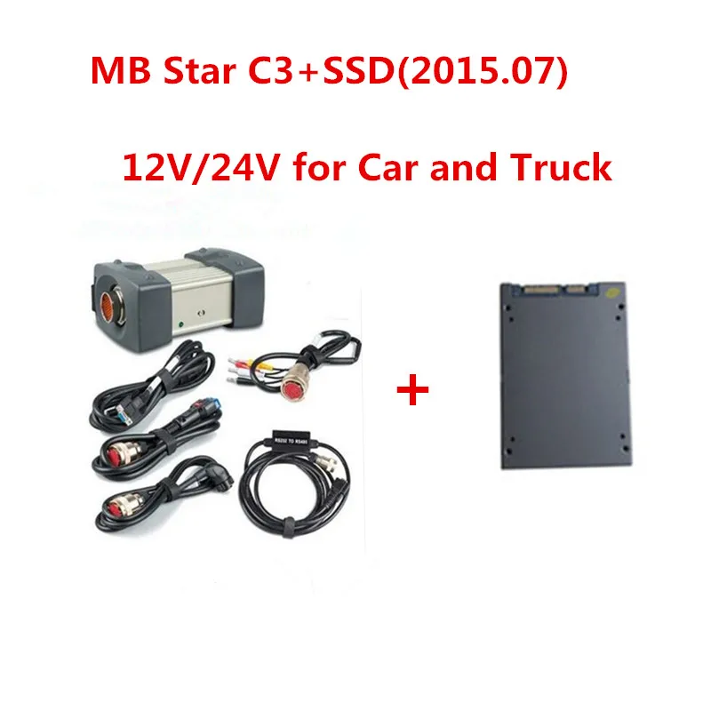Самые продаваемые Mb Star C3 с v2015.07 SSD полное программное обеспечение 12/24 в звездная