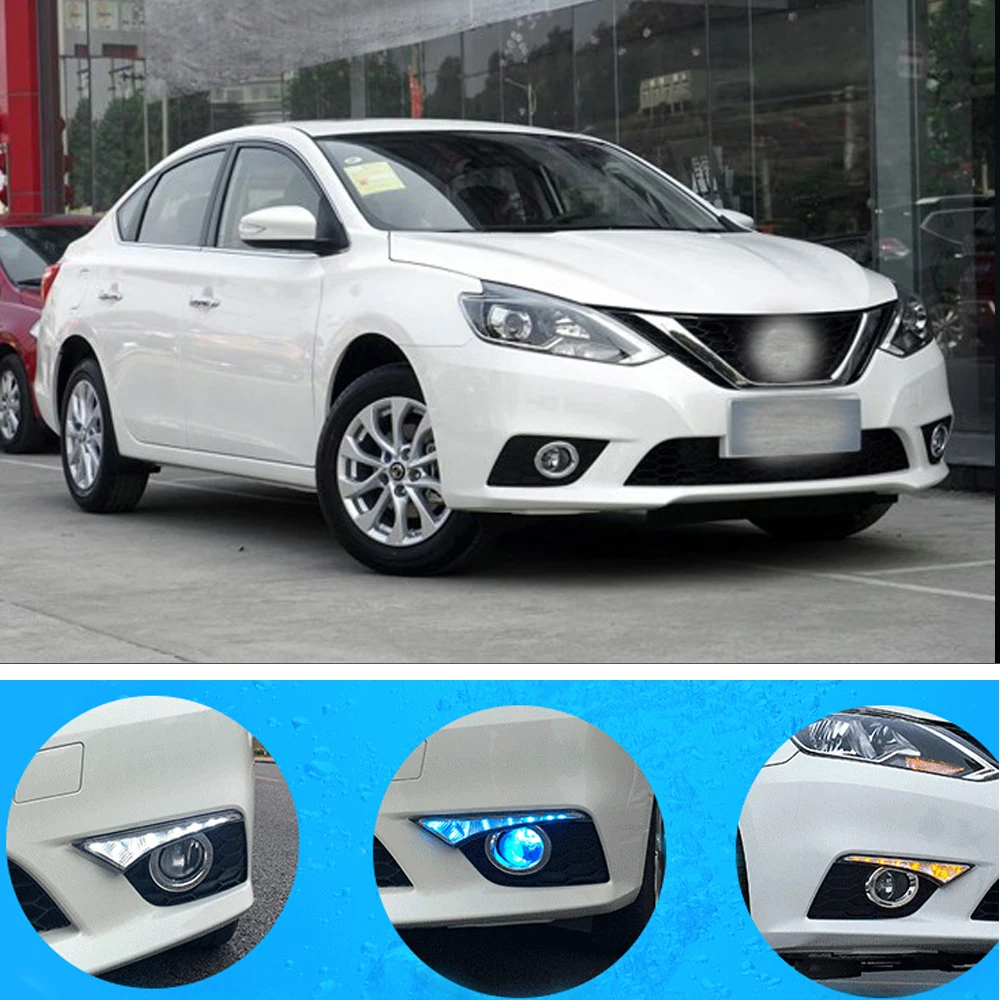 CAPQX For Nissan Sylphy 2016-2017 Front Bumper Fog Light Lamp with LED Daytime Running Light DRL Day Light Driving Lamp
CAPQX For Nissan Sylphy 2016-2017 Front Bumper Fog Light Lamp with LED Daytime Running Light DRL Day Light Driving Lamp