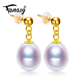 FENASY 18K Gold earrings pearl Jewelry ,Pearl classic 18k yellow gold stud earrings for women gift box long earrings for love
FENASY 18K Gold earrings pearl Jewelry ,Pearl classic 18k yellow gold stud earrings for women gift box long earrings for love