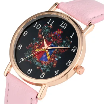 Charming Colorful Printing Pattern Dial Watch for Women Unique Quartz Watch Movement Soft Black Leather Band Wristwatch
Charming Colorful Printing Pattern Dial Watch for Women Unique Quartz Watch Movement Soft Black Leather Band Wristwatch