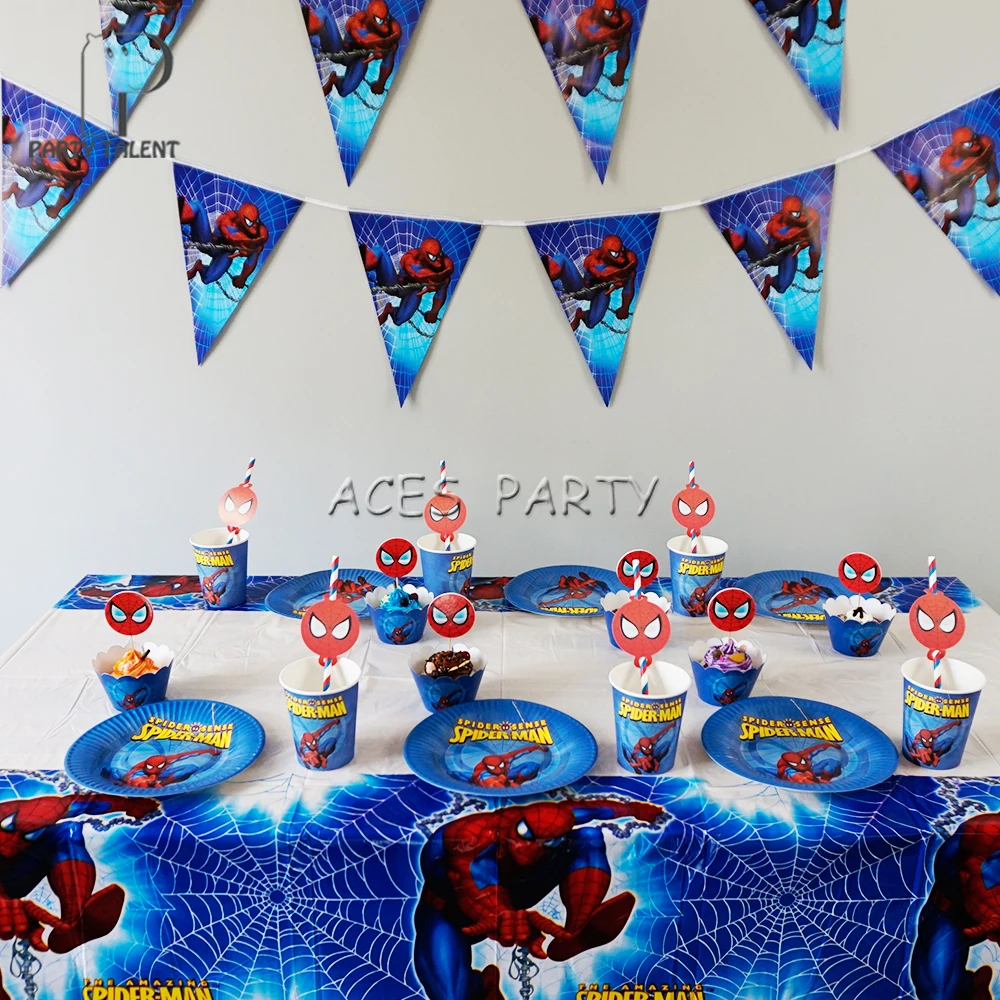 62Pcs for 12kids Super Hero Spiderman theme birthday party supplie tableware set, plate+straw+glass+banner+cupcake wrapper ect
62Pcs for 12kids Super Hero Spiderman theme birthday party supplie tableware set, plate+straw+glass+banner+cupcake wrapper ect