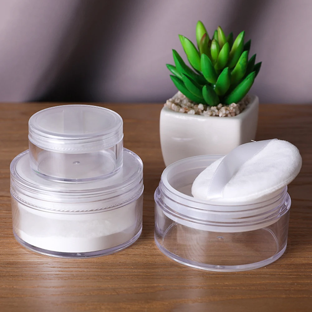 Portable 50g Plastic Empty Loose Powder Pot with Sieve Cosmetic Makeup Jar Container Handheld Sifter with Transparent Cap
Portable 50g Plastic Empty Loose Powder Pot with Sieve Cosmetic Makeup Jar Container Handheld Sifter with Transparent Cap