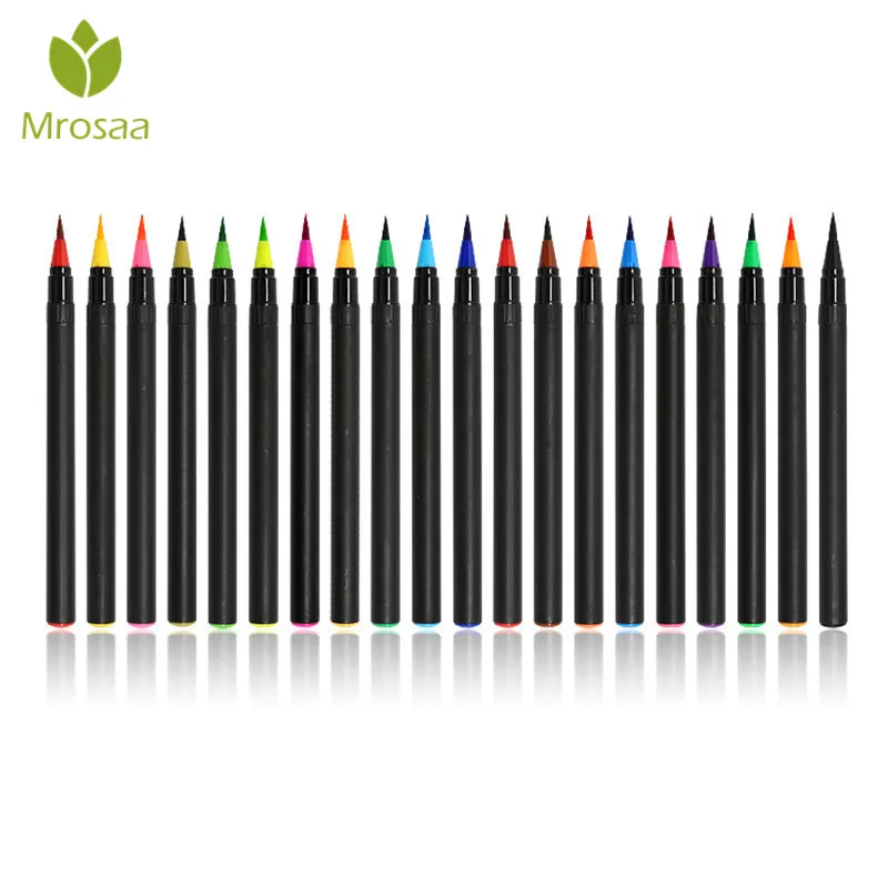 20 Color Premium Soft Watercolor Brush Pen Flexible Tip Painting Brush Water Pens for Children Adult Black Holder Coloring
20 Color Premium Soft Watercolor Brush Pen Flexible Tip Painting Brush Water Pens for Children Adult Black Holder Coloring