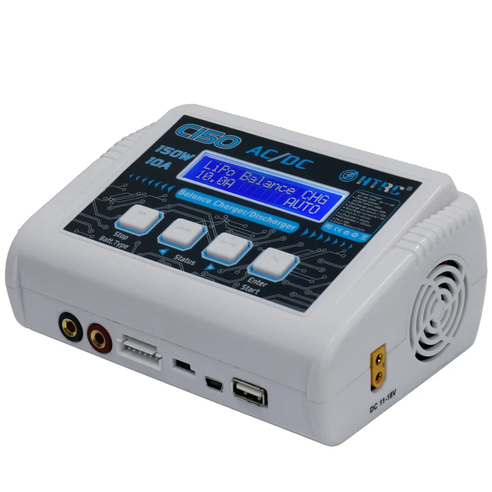 New Arrival HTRC C150 AC/DC 150W 10A RC Balance Charger discharger for LiPo LiHV LiFe Lilon NiCd NiMh Pb battery
New Arrival HTRC C150 AC/DC 150W 10A RC Balance Charger discharger for LiPo LiHV LiFe Lilon NiCd NiMh Pb battery