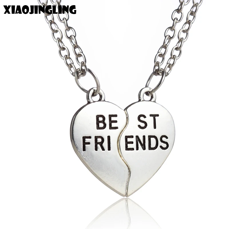 XIAOJINGLING ожерелья в форме разбитого сердца лучшие друзья для женщин и мужчин