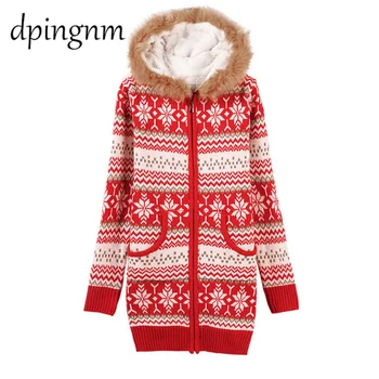 Winter Autumn Long Sleeve Thick Hooded Sweat Coat New Arrival Fleece Outwear Casual Knitting Cardigan Coat Laipelar Sweater 
Winter Autumn Long Sleeve Thick Hooded Sweat Coat New Arrival Fleece Outwear Casual Knitting Cardigan Coat Laipelar Sweater