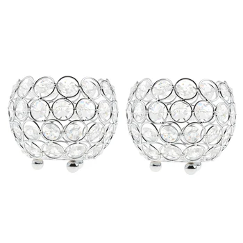 2x Crystal Bling Candle Holder For Wedding Party Dining Table DIY Decoration Dia. 10cm_ Silver
2x Crystal Bling Candle Holder For Wedding Party Dining Table DIY Decoration Dia. 10cm_ Silver