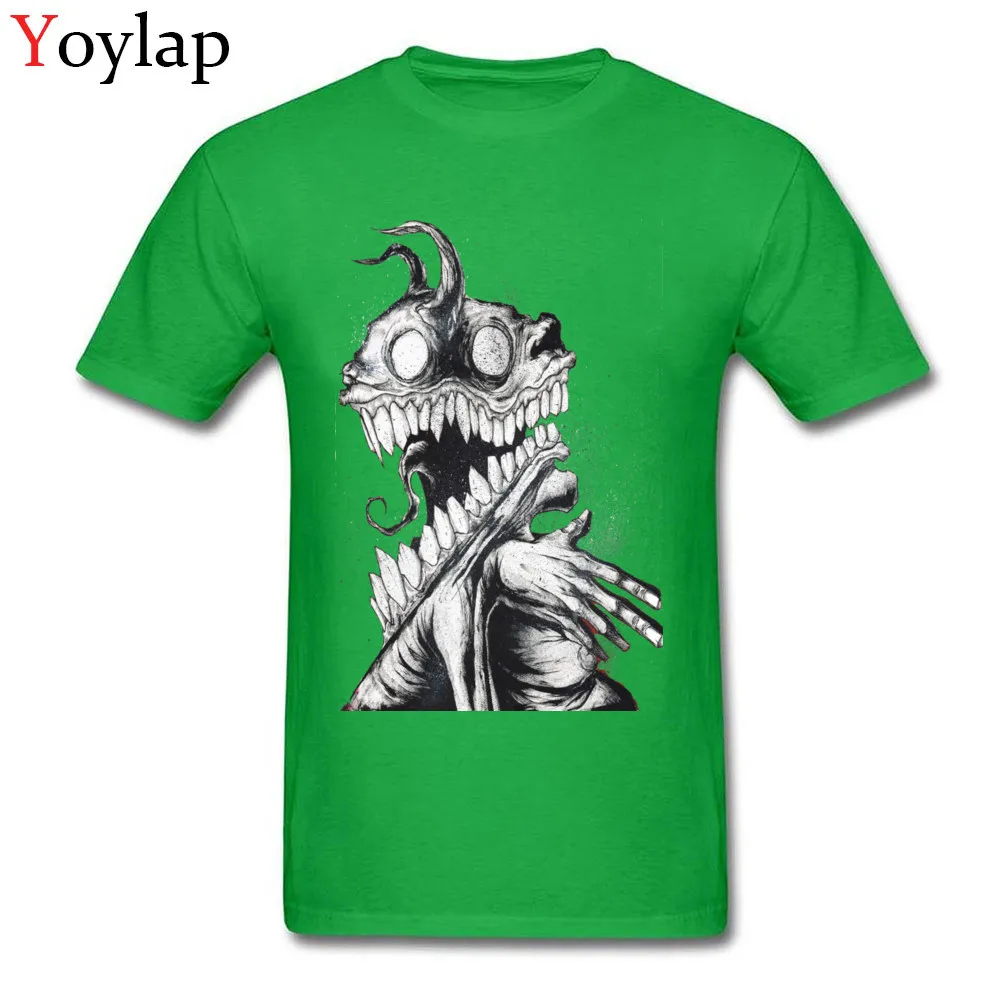 Classic Printed Tops Tees O-Neck Summer Autumn 100% Cotton Short Sleeve T Shirt for Men Devils Backbone Funny Tee Shirt green