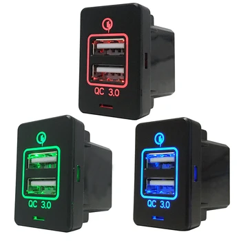 Car Styling 12V-24V QC 3.0 Waterproof Dual USB Charger Power Socket Mobile Phone Adapter For Honda F20 Black With Cable
Car Styling 12V-24V QC 3.0 Waterproof Dual USB Charger Power Socket Mobile Phone Adapter For Honda F20 Black With Cable
