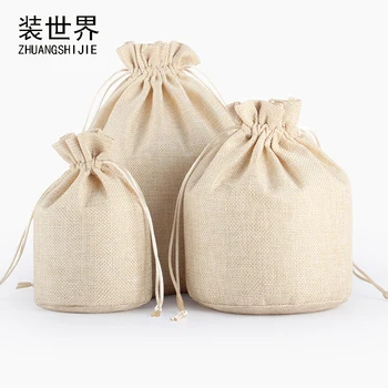 5Pcs 9x15.5cm Linen Drawstring Pouch Bag Logo Printed Jute Pouch Round Bottom Bag
5Pcs 9x15.5cm Linen Drawstring Pouch Bag Logo Printed Jute Pouch Round Bottom Bag