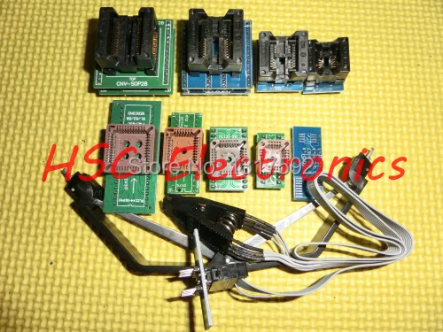 Бесплатная доставка адаптеры TL866CS TL866A EZP2010 9 + 1 тестовый зажим инструмент для