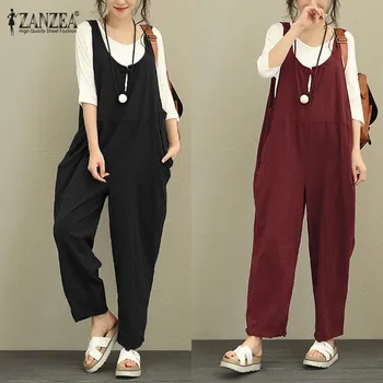ZANZEA 2020 Retro Linen Rompers Pants Womens Vintage Jumpsuit Female Backless Overalls Strapless Playsuit Women Pantalon Palazzo
ZANZEA 2020 Retro Linen Rompers Pants Womens Vintage Jumpsuit Female Backless Overalls Strapless Playsuit Women Pantalon Palazzo