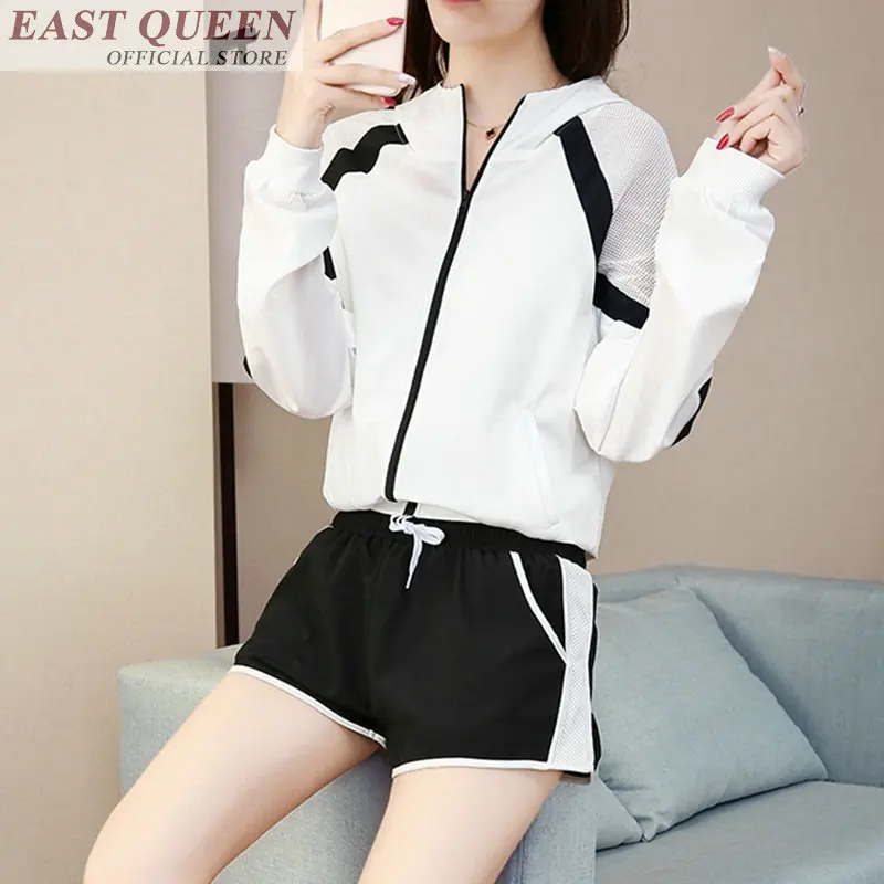 Women sweet suit sets hooded tops drawstring mini shorts casual striped clothing set zip pockets slim female set DD850 L
Women sweet suit sets hooded tops drawstring mini shorts casual striped clothing set zip pockets slim female set DD850 L