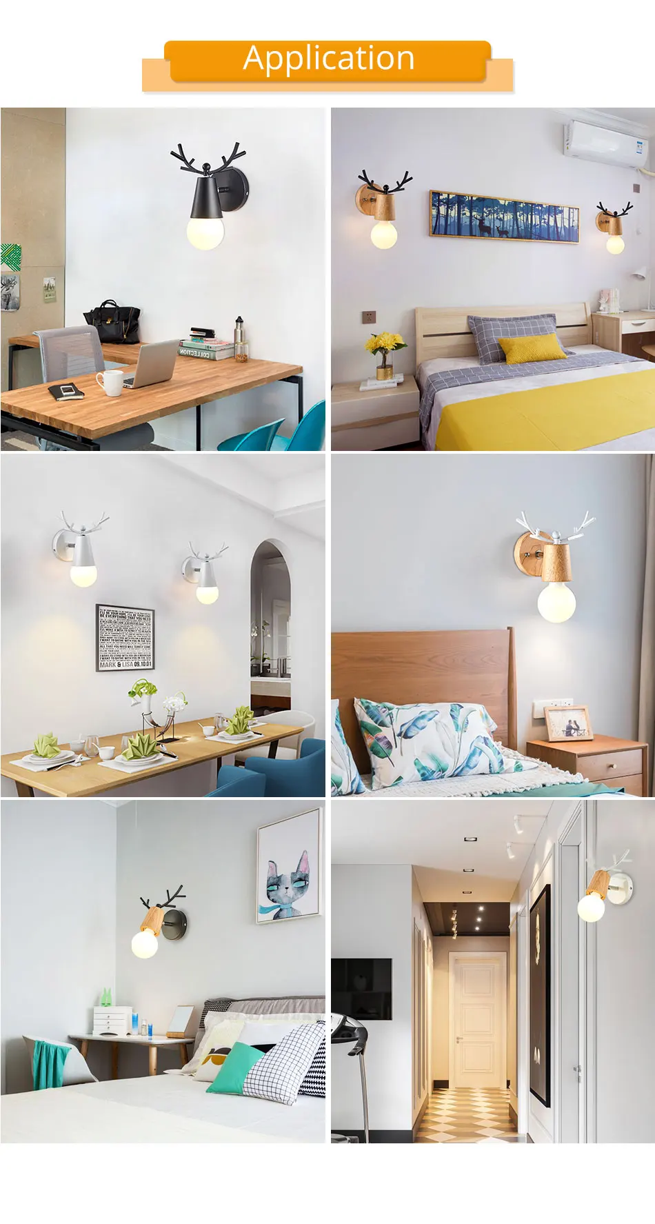 Wooden LED Wall Lamp E27 Bulb Bedroom Light Living Room Hotel Lighting Retro Vintage Stair Indoor Wall Lights Sconce Lamp (1)