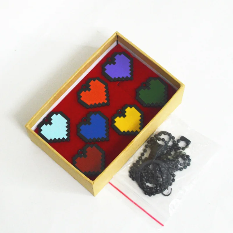 7pcs/set Game Undertale Papyrus Sans Frisk Bravery LOVE Heart Logo Choker Necklace alloy Pendant Jewelry with gift box Gift
7pcs/set Game Undertale Papyrus Sans Frisk Bravery LOVE Heart Logo Choker Necklace alloy Pendant Jewelry with gift box Gift