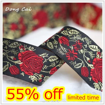 3.3CMx5yards/lot Black matrix red roses webbing Filigree Trim Laciness European style decoration National embroidered Ribbon
3.3CMx5yards/lot Black matrix red roses webbing Filigree Trim Laciness European style decoration National embroidered Ribbon