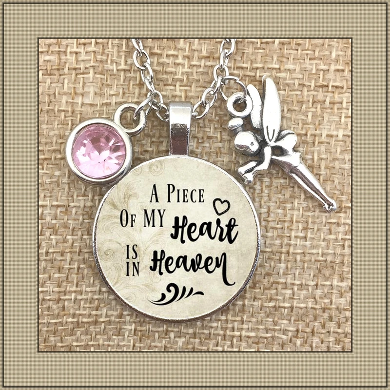 2019 / new commemorative charm necklace, my heart has a piece in heaven, in memory, lost loved ones.
2019 / new commemorative charm necklace, my heart has a piece in heaven, in memory, lost loved ones.