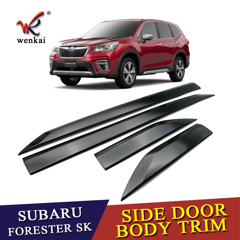 Steel Body Door Sill Side Molding Cover Trim for 2019 Subaru Forester 4PCS