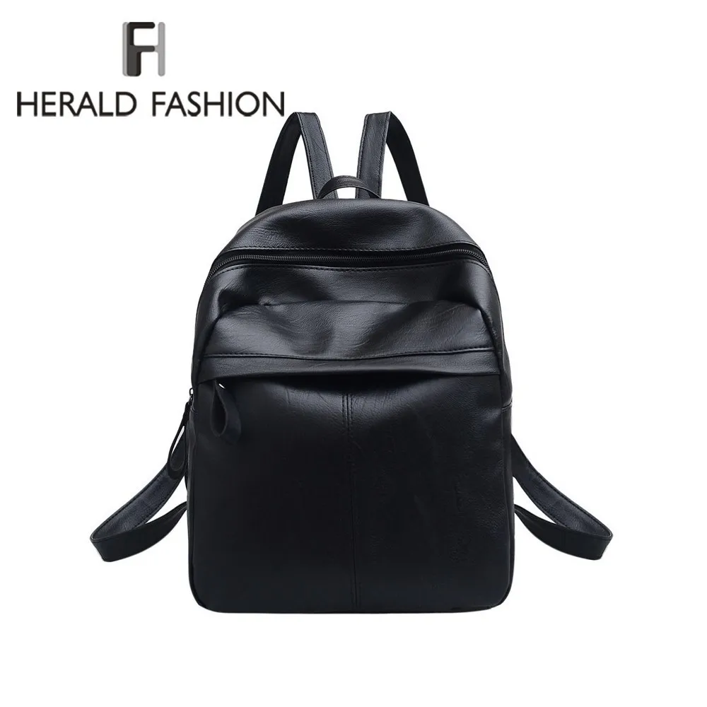 Herald Fashion Quality PU Leather Women Backpack Fashion Solid School Bags For Teenager Girls Casual Women Black Backpacks
Herald Fashion Quality PU Leather Women Backpack Fashion Solid School Bags For Teenager Girls Casual Women Black Backpacks