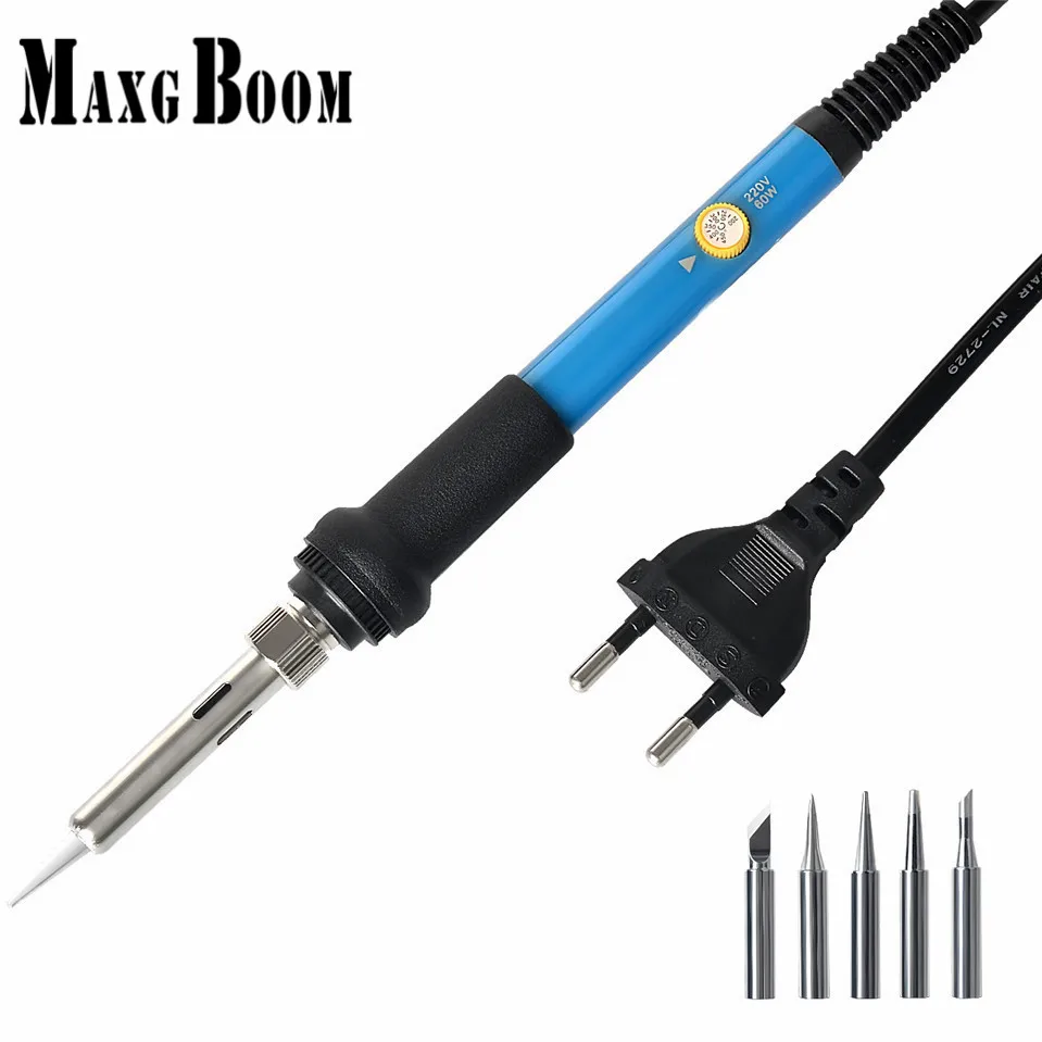 New Solder Repair 110V/220V 50W Adjustable Temperature Electric Iron Gun Welding Soldering Iron Tool With 5pcs Iron Tips
New Solder Repair 110V/220V 50W Adjustable Temperature Electric Iron Gun Welding Soldering Iron Tool With 5pcs Iron Tips