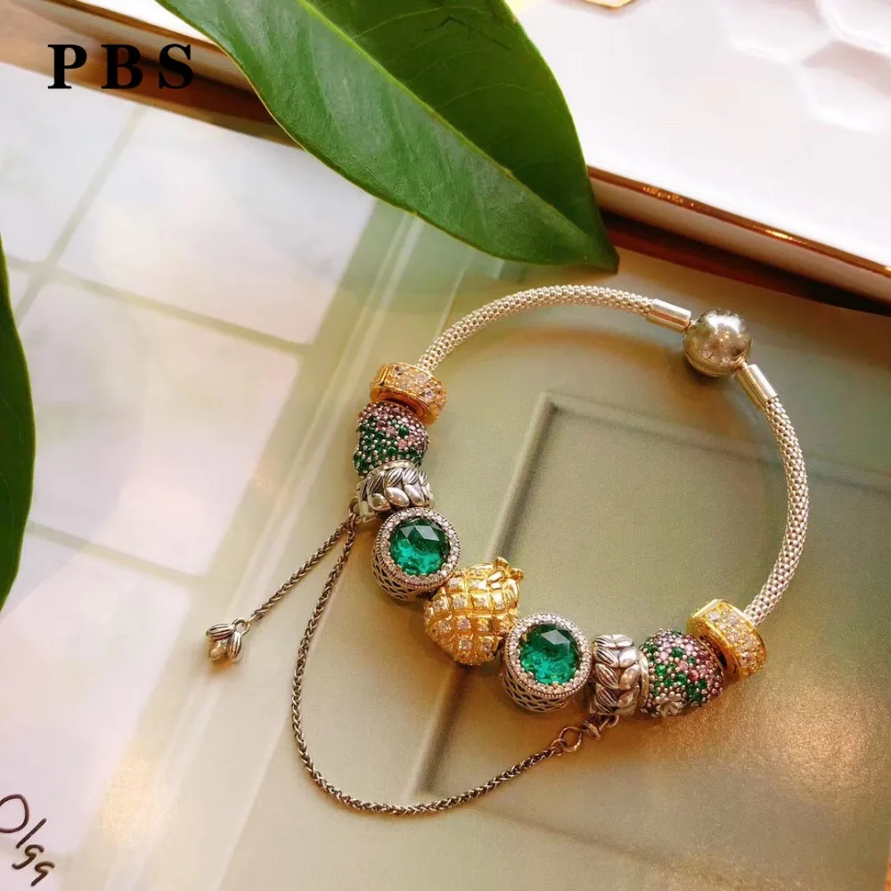 PBS 100%925 Sterling Silver Original Copy High-quality 2019 Spring New Pineapple Bracelet Logo Free Shipping
PBS 100%925 Sterling Silver Original Copy High-quality 2019 Spring New Pineapple Bracelet Logo Free Shipping