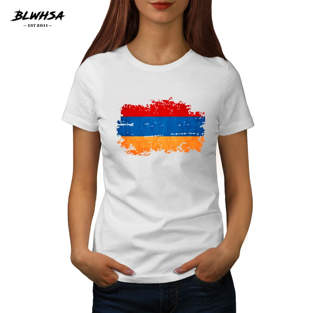 BLWHSA Armenia Flag Printed T shirt Women Casual Short Sleeve Printing Brand T-shirts Fashion Armenia National Flag Girl Tee
BLWHSA Armenia Flag Printed T shirt Women Casual Short Sleeve Printing Brand T-shirts Fashion Armenia National Flag Girl Tee