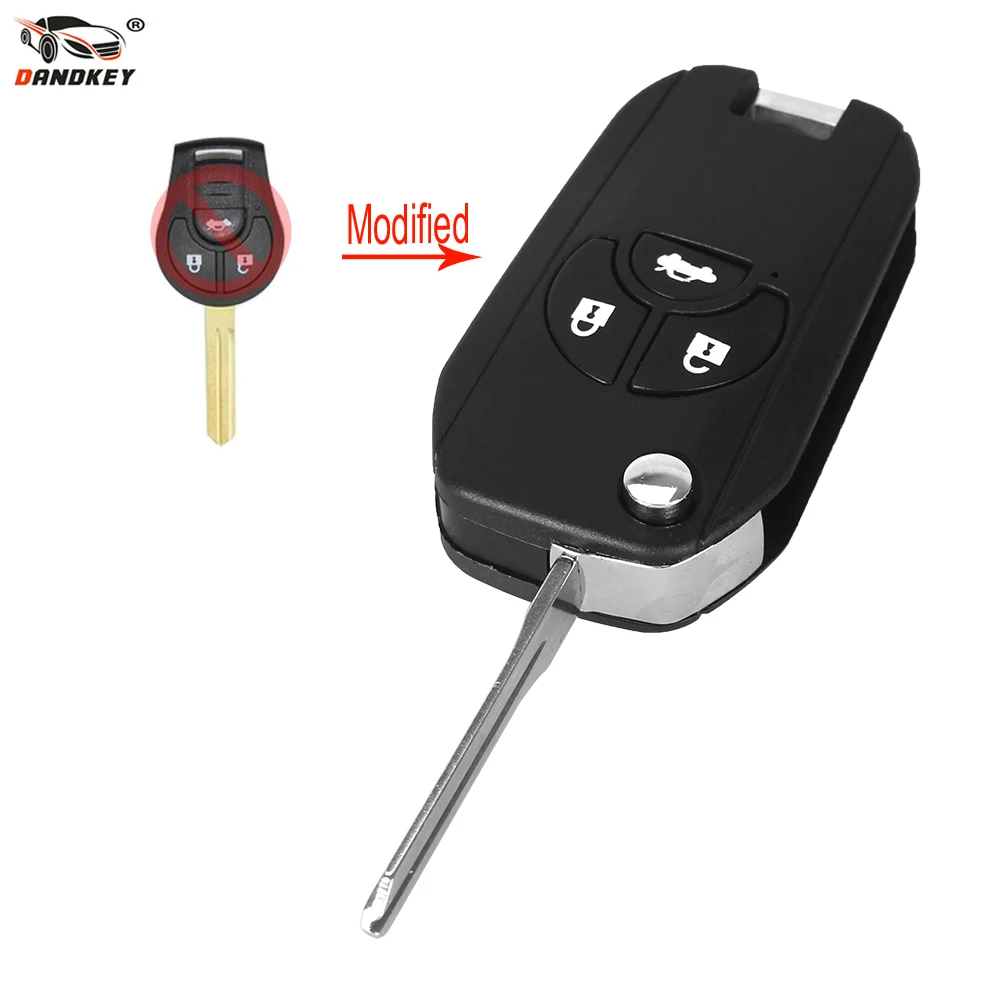 DANDKEY 3 Buttons Modified Flip Folding Remote Key Shell For Nissan Sylphy Switch Blade Fob Modified Replacement New Product
DANDKEY 3 Buttons Modified Flip Folding Remote Key Shell For Nissan Sylphy Switch Blade Fob Modified Replacement New Product
