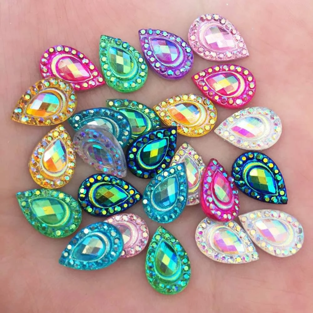 New 100PCS 8*12mm AB resin drop flat top of the rhinestone scrapbook DIY process applique resin stickers-A48
New 100PCS 8*12mm AB resin drop flat top of the rhinestone scrapbook DIY process applique resin stickers-A48