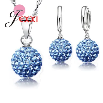 Best Hot New Jewelry Sets 925 Sterling Silver Austrian Crystal Pave Disco Ball Lever Back Earring Pendant Necklace Woman
Best Hot New Jewelry Sets 925 Sterling Silver Austrian Crystal Pave Disco Ball Lever Back Earring Pendant Necklace Woman