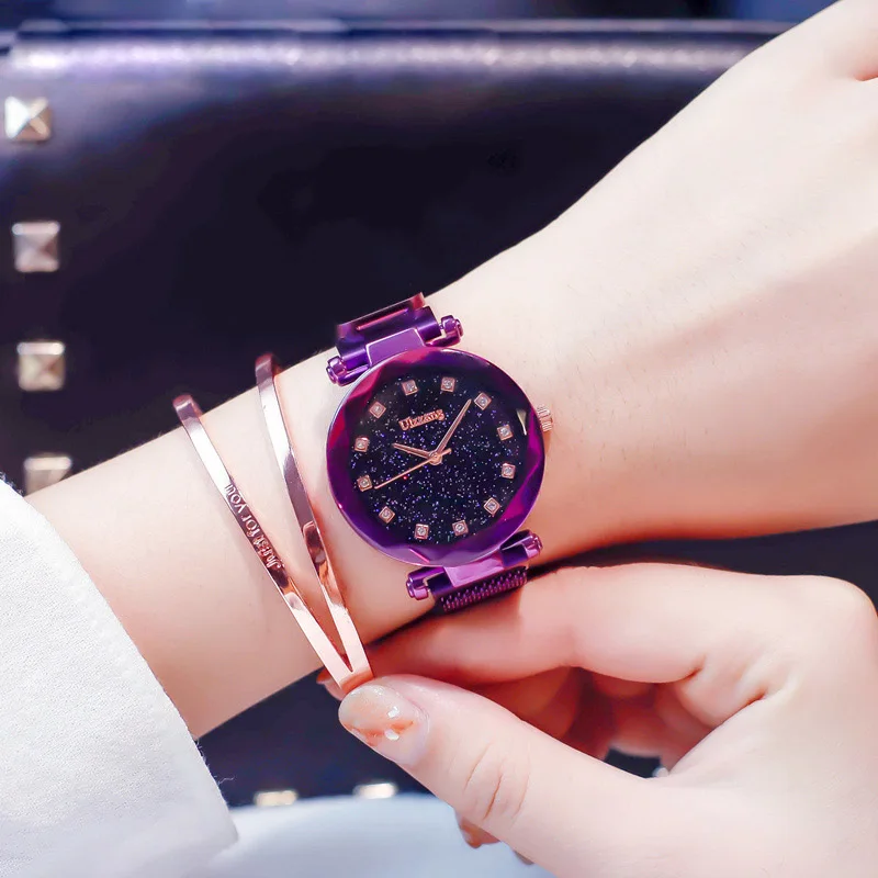 Fashion Women Watch Purple Stylish Rhinestone Mesh Belt Lady Wristwatch Magnet Buckle 2018 Casual Business Female Quartz Watch
Fashion Women Watch Purple Stylish Rhinestone Mesh Belt Lady Wristwatch Magnet Buckle 2018 Casual Business Female Quartz Watch