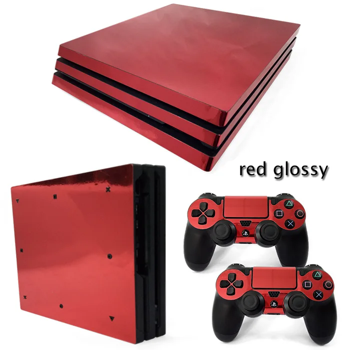 OST наклейка глянцевый красный металл для sony PS4 Pro Playstation 4 виниловая кожа Наклейка