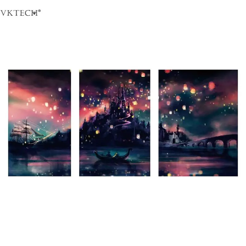 5D DIY 3Pictures Full Drill Diamond Painting Castle Diamond Embroidery Set Home Decoration painting Room Wall Sticker 90x45cm
5D DIY 3Pictures Full Drill Diamond Painting Castle Diamond Embroidery Set Home Decoration painting Room Wall Sticker 90x45cm