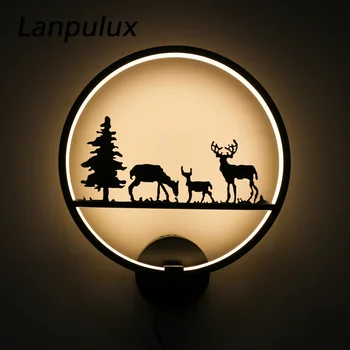 Lanpulux Reindeer Wall Mounted Lamps 12W 110V-220V Bedroom Home Decoration Light Fixtures Iron Warm White Modern Style Lighting
Lanpulux Reindeer Wall Mounted Lamps 12W 110V-220V Bedroom Home Decoration Light Fixtures Iron Warm White Modern Style Lighting
