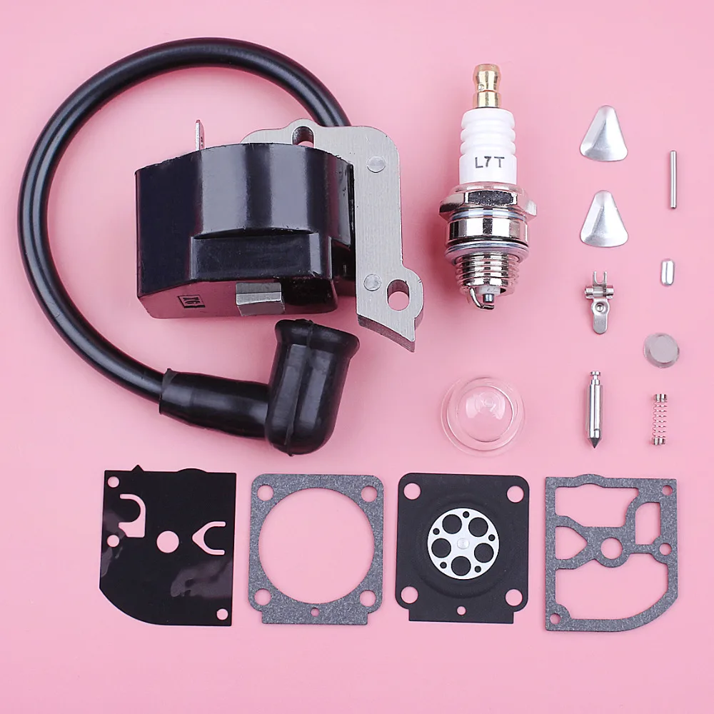 Ignition Coil Spark Plug For Stihl HS45 FS55 FS38 Carburetor Repair Rebuild Kit Grass Trimmer Replacement Spare Part
Ignition Coil Spark Plug For Stihl HS45 FS55 FS38 Carburetor Repair Rebuild Kit Grass Trimmer Replacement Spare Part