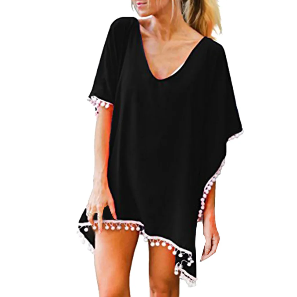 Women's Kaftan Chiffon Swimwear Beach Loose Swimsuit Cover Up Sexy Summer Short Sleeve Sunscreen Blouse 2019 Summer For Women
Women's Kaftan Chiffon Swimwear Beach Loose Swimsuit Cover Up Sexy Summer Short Sleeve Sunscreen Blouse 2019 Summer For Women