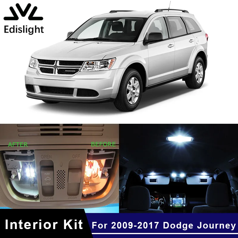 Edislight 10Pcs White Ice Blue Canbus LED Lamp Car Bulbs Interior Package Kit For 2009-2017 Dodge Journey Map Dome Trunk Light
Edislight 10Pcs White Ice Blue Canbus LED Lamp Car Bulbs Interior Package Kit For 2009-2017 Dodge Journey Map Dome Trunk Light