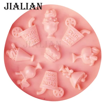 Mini drinks chocolate Party cake decorating tools DIY baking fondant silicone mold chocolate sugar art displays T0430
Mini drinks chocolate Party cake decorating tools DIY baking fondant silicone mold chocolate sugar art displays T0430
