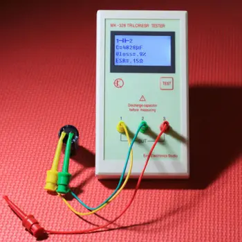 Portable MK-328 ESR meter Tester transistor inductance capacitance resistance LCR TEST MOS/PNP/NPN automatic detection
Portable MK-328 ESR meter Tester transistor inductance capacitance resistance LCR TEST MOS/PNP/NPN automatic detection