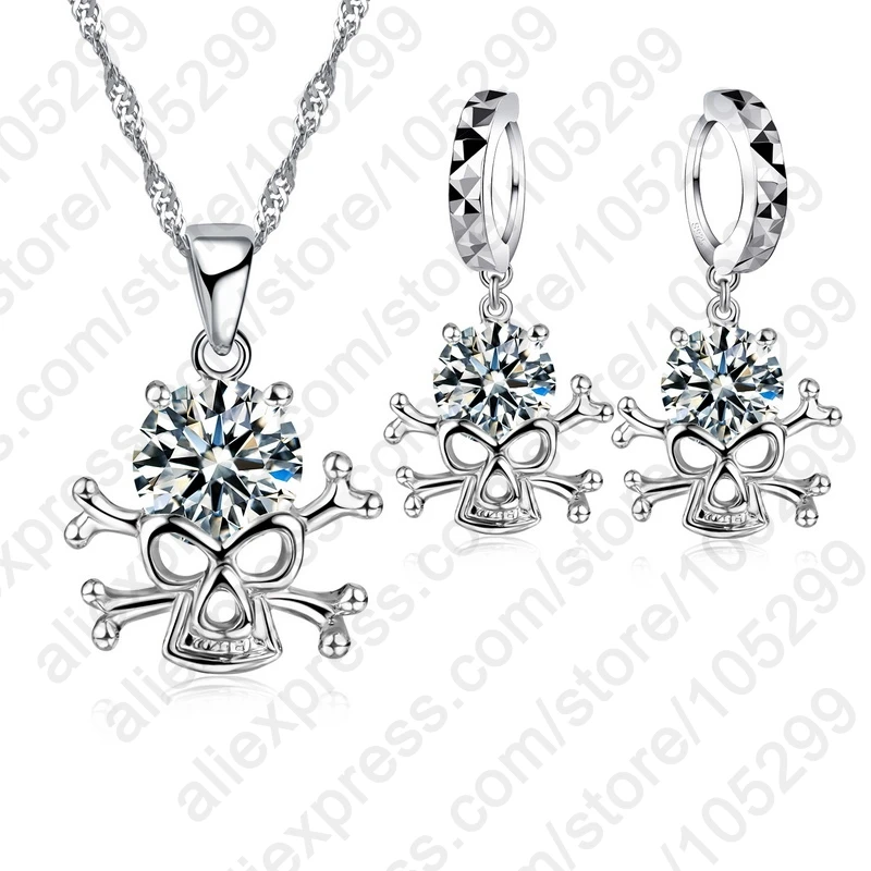 Fashion Brand New Cubic Zirconia Skull Drop Earrings 925 Sterling Silver Pendant For Women Jewelry Sets Wedding Party Gift
Fashion Brand New Cubic Zirconia Skull Drop Earrings 925 Sterling Silver Pendant For Women Jewelry Sets Wedding Party Gift
