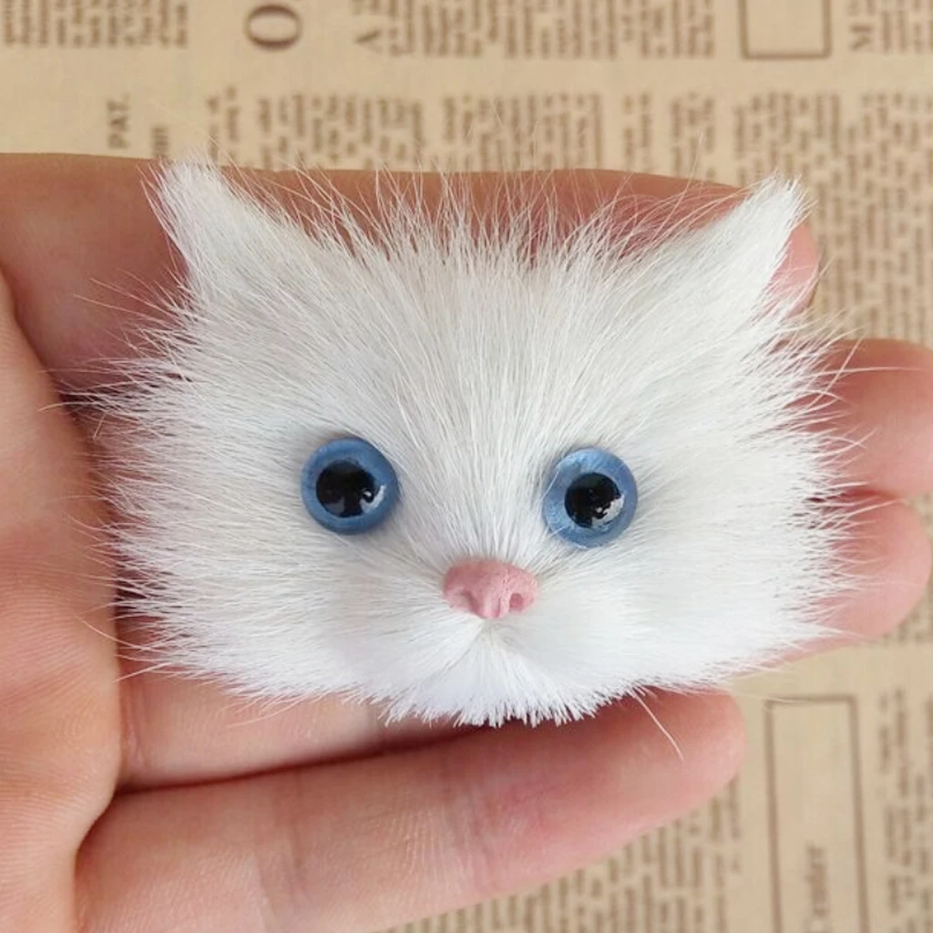 Simulation Cat Head Cute Animal Model Plastic White Cat Brooch DIY Accessory for Plush Toys Supplies
Simulation Cat Head Cute Animal Model Plastic White Cat Brooch DIY Accessory for Plush Toys Supplies
