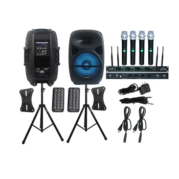 STARAUDIO 2Pcs 2500W PA 15" Active Powered KTV DJ RGB Light Speakers Stage Stands 4CH UHF Wireless Handheld Microphone SCS-15RGB
STARAUDIO 2Pcs 2500W PA 15" Active Powered KTV DJ RGB Light Speakers Stage Stands 4CH UHF Wireless Handheld Microphone SCS-15RGB